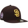 Men's San Diego Padres New Era Brown 9/11 Memorial Side Patch 59FIFTY Fitted Hat