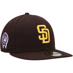 Men's San Diego Padres New Era Brown 9/11 Memorial Side Patch 59FIFTY Fitted Hat