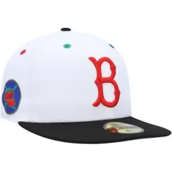 Men's Brooklyn Dodgers New Era White/Black Cooperstown Collection Primary Eye 59FIFTY Fitted Hat