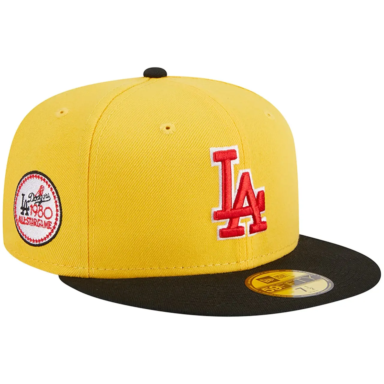 Men's Los Angeles Dodgers New Era Yellow/Black Grilled 59FIFTY Fitted Hat 3 Men's Los Angeles Dodgers New Era Yellow/Black Grilled 59FIFTY Fitted Hat