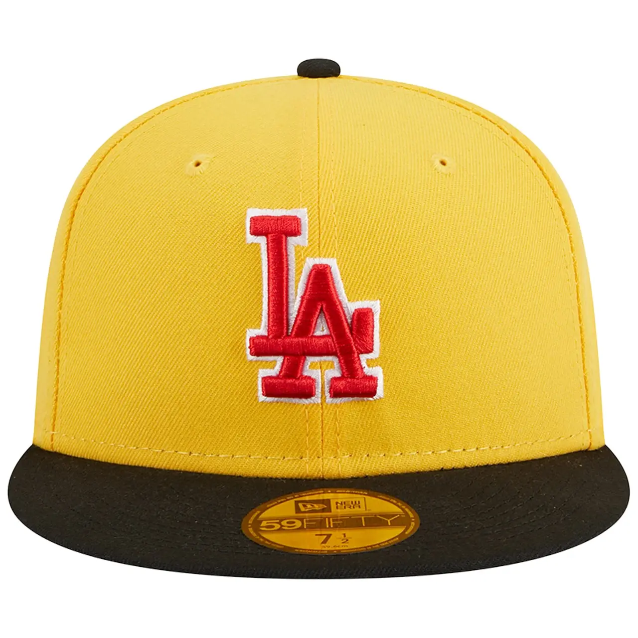 Men's Los Angeles Dodgers New Era Yellow/Black Grilled 59FIFTY Fitted Hat 4 Men's Los Angeles Dodgers New Era Yellow/Black Grilled 59FIFTY Fitted Hat - Image 2