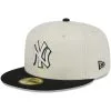 Men's New York Yankees New Era Stone/Black Chrome 59FIFTY Fitted Hat