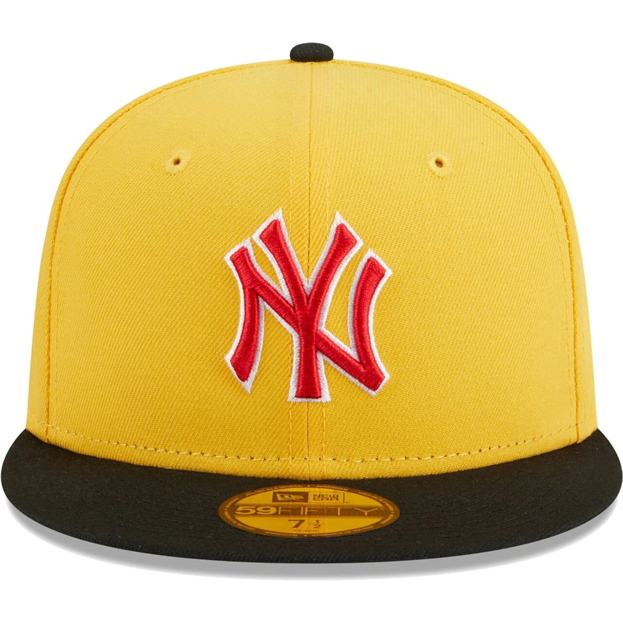 Men's New York Yankees New Era Yellow/Black Grilled 59FIFTY Fitted Hat 4 Men's New York Yankees New Era Yellow/Black Grilled 59FIFTY Fitted Hat - Image 2