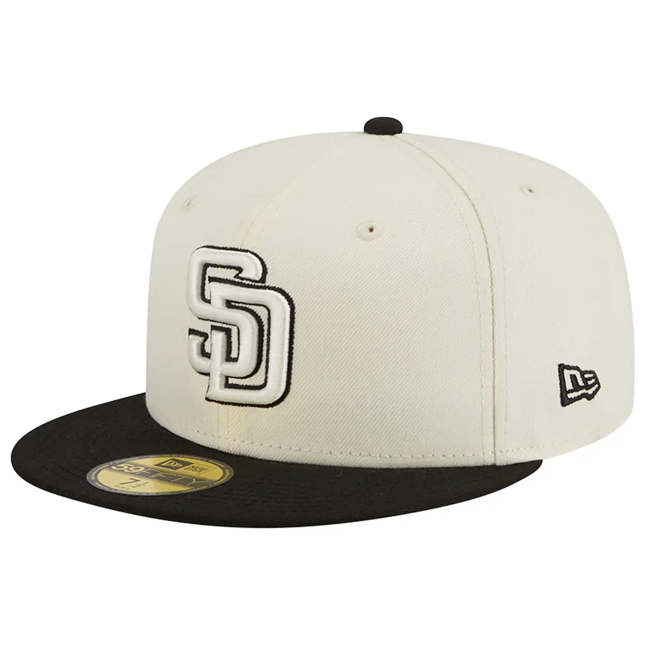 Men's San Diego Padres New Era Stone/Black Chrome 59FIFTY Fitted Hat 3 Men's San Diego Padres New Era Stone/Black Chrome 59FIFTY Fitted Hat