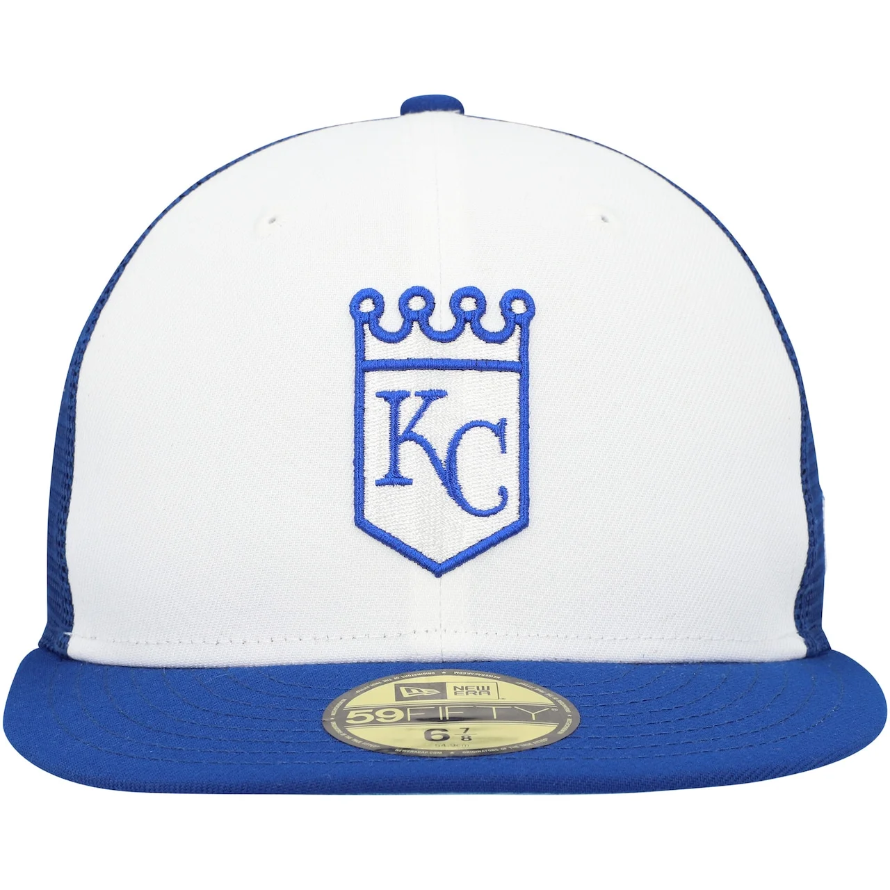 Men's Kansas City Royals New Era White/Blue 2023 On-Field Batting Practice 59FIFTY Fitted Hat 4 Men's Kansas City Royals New Era White/Blue 2023 On-Field Batting Practice 59FIFTY Fitted Hat - Image 2