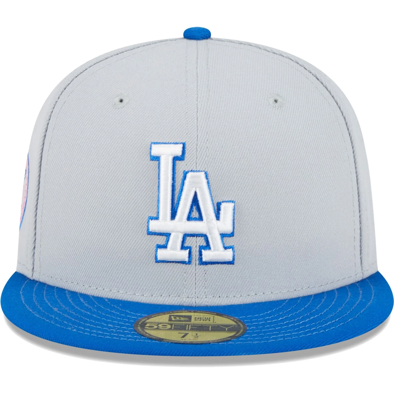 Men's Los Angeles Dodgers New Era Gray/Blue Dolphin 59FIFTY Fitted Hat 4 Men's Los Angeles Dodgers New Era Gray/Blue Dolphin 59FIFTY Fitted Hat - Image 2