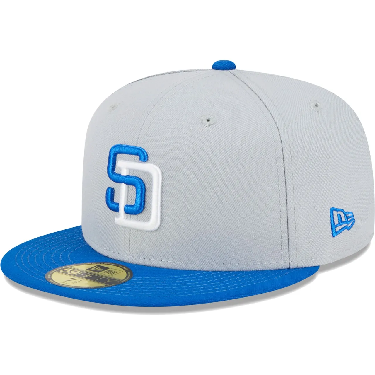 Men's San Diego Padres New Era Gray/Blue Dolphin 59FIFTY Fitted Hat 5 Men's San Diego Padres New Era Gray/Blue Dolphin 59FIFTY Fitted Hat - Image 3
