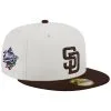 Men's San Diego Padres New Era Stone/Brown Retro 59FIFTY Fitted Hat