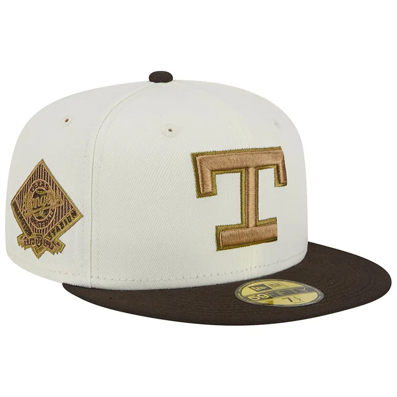 Men's Texas Rangers New Era White/Brown Arlington Stadium 59FIFTY Fitted Hat 3 Men's Texas Rangers New Era White/Brown Arlington Stadium 59FIFTY Fitted Hat