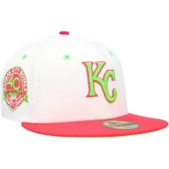 Men's Kansas City Royals New Era White/Coral 40th Anniversary Strawberry Lolli 59FIFTY Fitted Hat