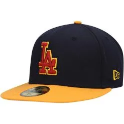 Men's Los Angeles Dodgers New Era Navy/Gold Primary Logo 59FIFTY Fitted Hat -San Diego Padres Caps Sales gold los angeles dodgers primary logo 59fifty fitted hat ss5 p 4937480pv 3u g0dohy85awmyhcnh19xhv 7et2n4w1x79frefd8unj