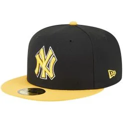 Men's New York Yankees New Era Black/Gold 59FIFTY Fitted Hat -San Diego Padres Caps Sales gold new york yankees 59fifty fitted hat ss5 p 200015982pv 3u kfpjukgzmbheorcskxpzv l7rcc6djioqpf6uucvzd