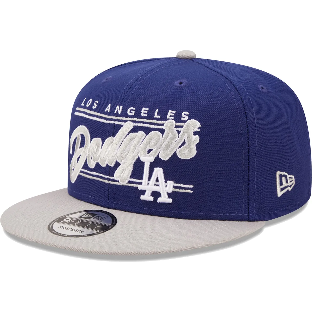 Men's Los Angeles Dodgers New Era Royal/Gray Team Script 9FIFTY Adjustable Snapback Hat 3 Men's Los Angeles Dodgers New Era Royal/Gray Team Script 9FIFTY Adjustable Snapback Hat