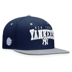 Men's New York Yankees Fanatics Branded Navy/Gray Iconic Lock Up Snapback Hat