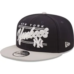 Men's New York Yankees New Era Navy/Gray Team Script 9FIFTY Adjustable Snapback Hat