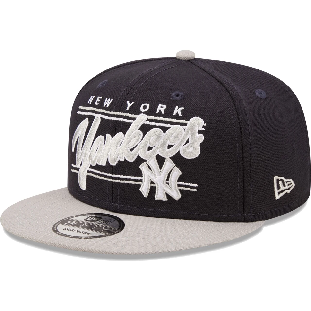 Men's New York Yankees New Era Navy/Gray Team Script 9FIFTY Adjustable Snapback Hat 3 Men's New York Yankees New Era Navy/Gray Team Script 9FIFTY Adjustable Snapback Hat