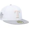 Men's Texas Rangers New Era White/Gray 2010 World Series Side Patch Undervisor 59FIFTY Fitted Hat