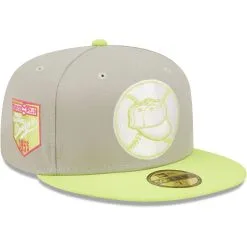 Men's Brooklyn Dodgers, Los Angeles Dodgers New Era Gray/Green 1955 World Series Cyber 59FIFTY Fitted Hat