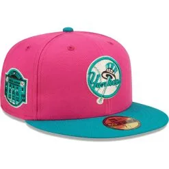Men's New York Yankees New Era Pink/Green Cooperstown Collection Yankee Stadium Passion Forest 59FIFTY Fitted Hat
