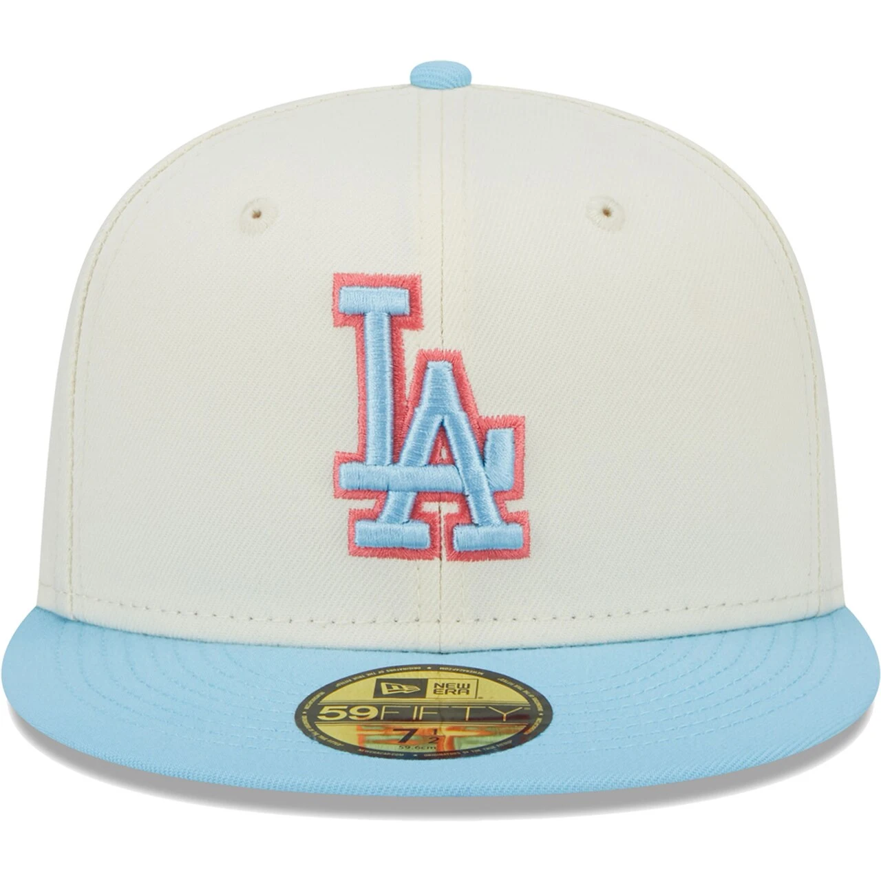 Men's Los Angeles Dodgers New Era Cream/Light Blue Spring Color Two-Tone 59FIFTY Fitted Hat 4 Men's Los Angeles Dodgers New Era Cream/Light Blue Spring Color Two-Tone 59FIFTY Fitted Hat - Image 2