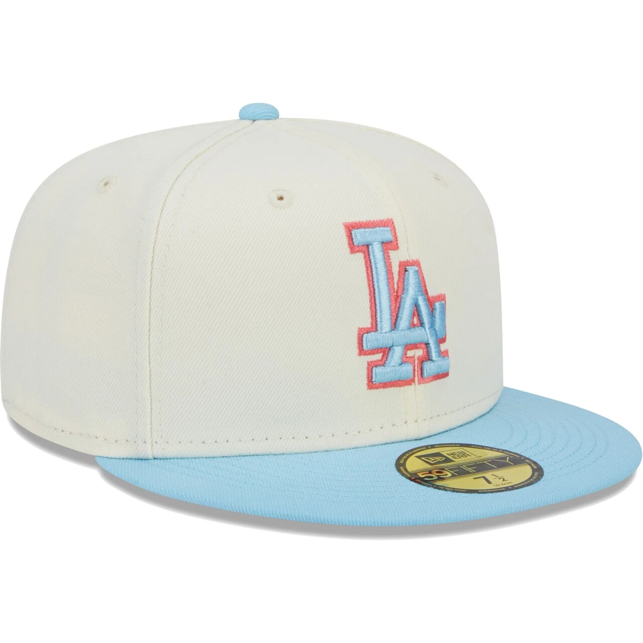 Men's Los Angeles Dodgers New Era Cream/Light Blue Spring Color Two-Tone 59FIFTY Fitted Hat 5 Men's Los Angeles Dodgers New Era Cream/Light Blue Spring Color Two-Tone 59FIFTY Fitted Hat - Image 3
