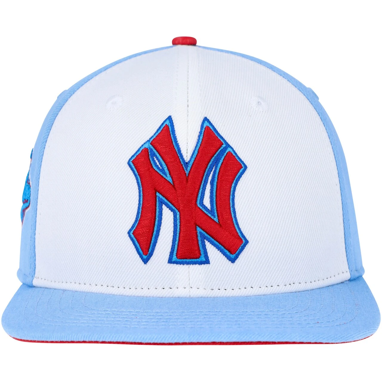 Men's New York Yankees Pro Standard White/Light Blue Blue Raspberry Ice Cream Drip Snapback Hat 4 Men's New York Yankees Pro Standard White/Light Blue Blue Raspberry Ice Cream Drip Snapback Hat - Image 2