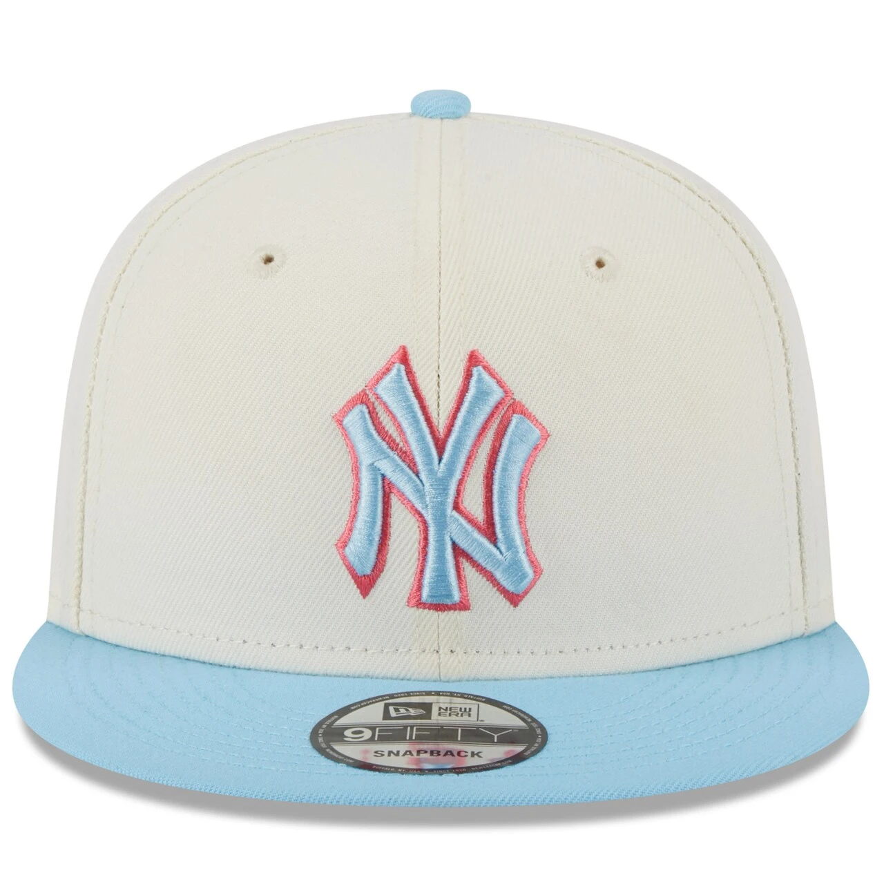 Men's New York Yankees New Era Cream/Light Blue Spring Basic Two-Tone 9FIFTY Snapback Hat 4 Men's New York Yankees New Era Cream/Light Blue Spring Basic Two-Tone 9FIFTY Snapback Hat - Image 2
