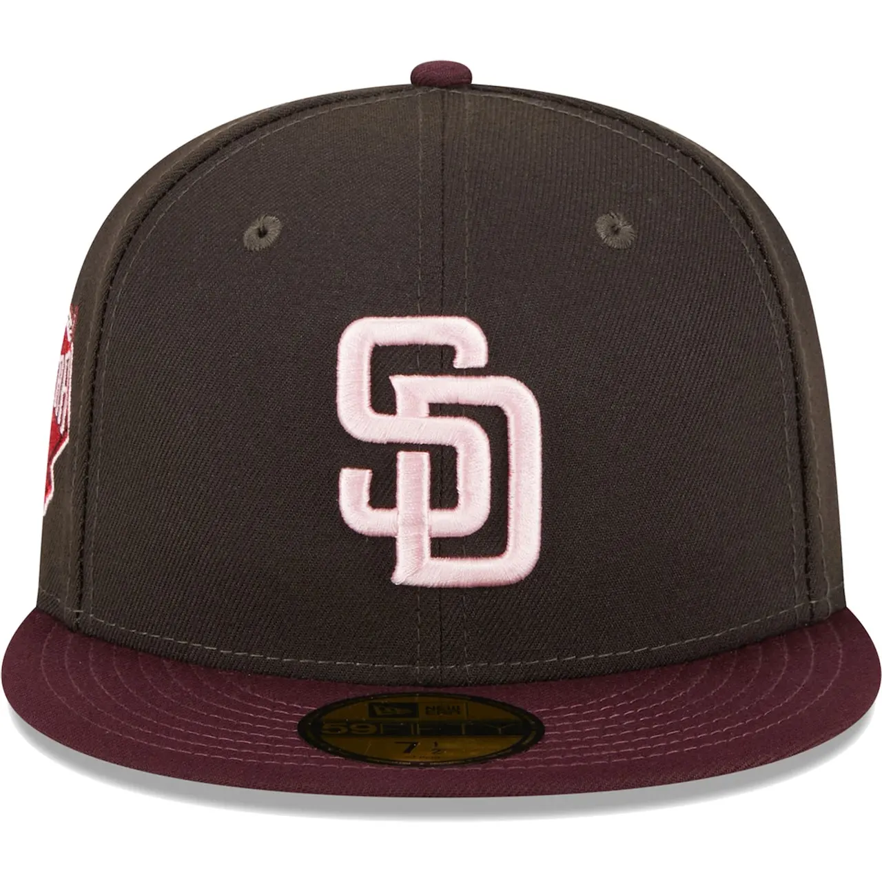 Men's San Diego Padres New Era Brown/Maroon Chocolate Strawberry 59FIFTY Fitted Hat 4 Men's San Diego Padres New Era Brown/Maroon Chocolate Strawberry 59FIFTY Fitted Hat - Image 2