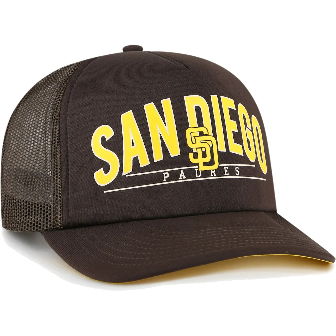 Men's San Diego Padres '47 Brown Backhaul Foam Trucker Snapback Hat 4 Men's San Diego Padres '47 Brown Backhaul Foam Trucker Snapback Hat - Image 2