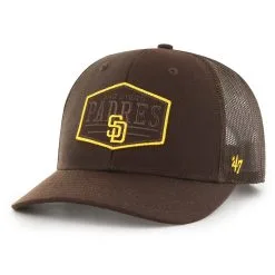 Men's San Diego Padres '47 Brown Ridgeline Tonal Patch Trucker Adjustable Hat