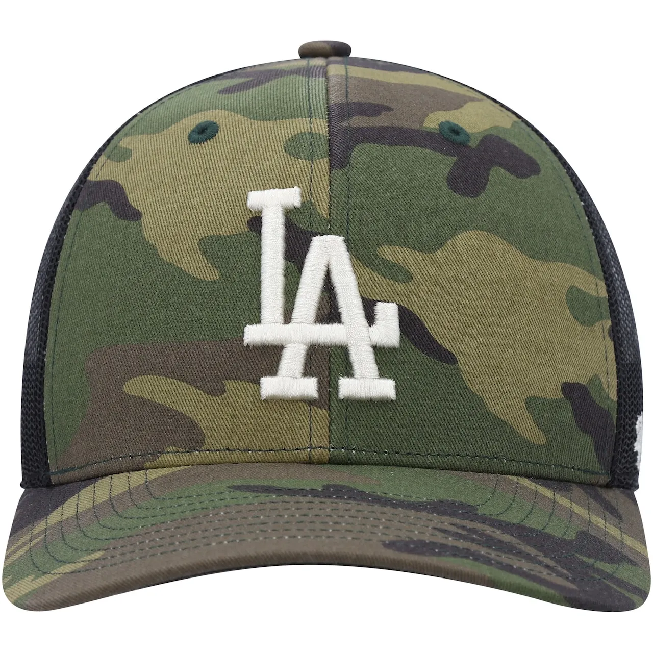 Men's Los Angeles Dodgers '47 Camo Trucker Snapback Hat 4 Men's Los Angeles Dodgers '47 Camo Trucker Snapback Hat - Image 2