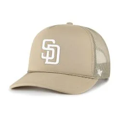 Men's San Diego Padres '47 Khaki Foamo Trucker Snapback Hat