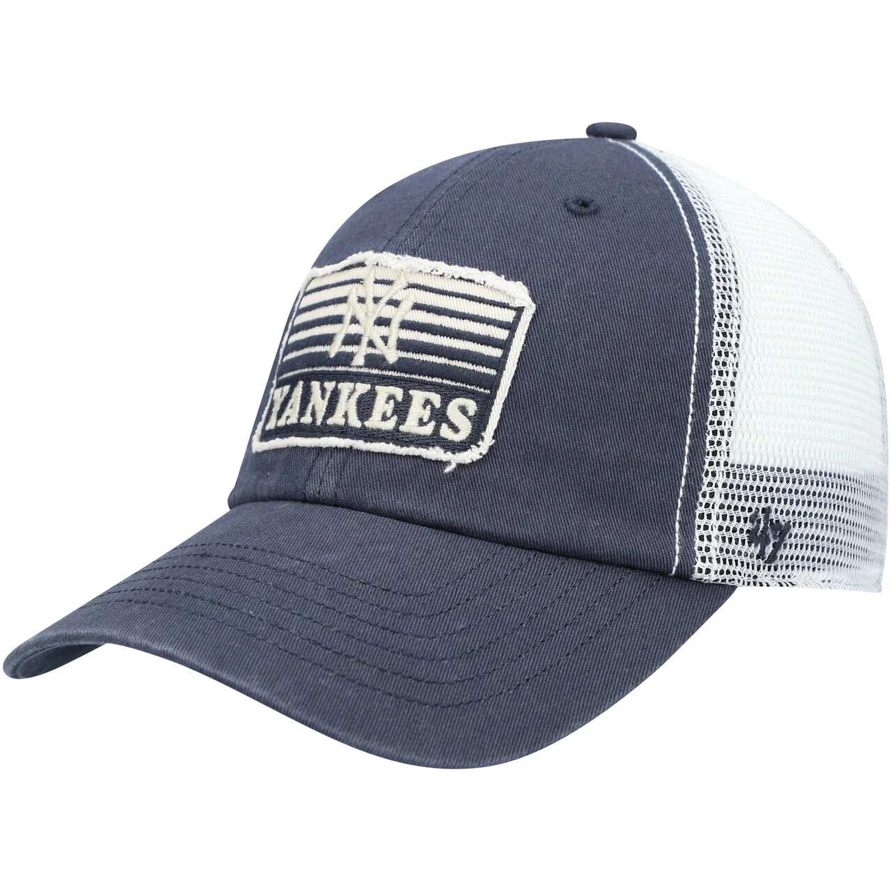 Men's New York Yankees '47 Navy Lake Shore Patch Clean Up Trucker Snapback Hat 3 Men's New York Yankees '47 Navy Lake Shore Patch Clean Up Trucker Snapback Hat