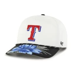 Men's Texas Rangers '47 White Dark Tropic Hitch Snapback Hat