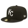 Men's Kansas City Royals New Era Black Team Logo 59FIFTY Fitted Hat