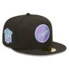Men's Los Angeles Dodgers New Era Black 40th Anniversary Black Light 59FIFTY Fitted Hat