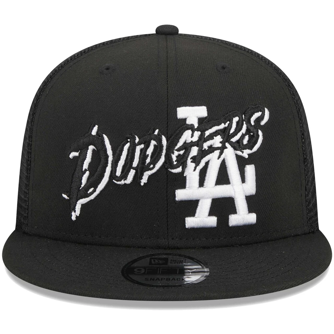 Men's Los Angeles Dodgers New Era Black Street Trucker 9FIFTY Snapback Hat 5 Men's Los Angeles Dodgers New Era Black Street Trucker 9FIFTY Snapback Hat - Image 3