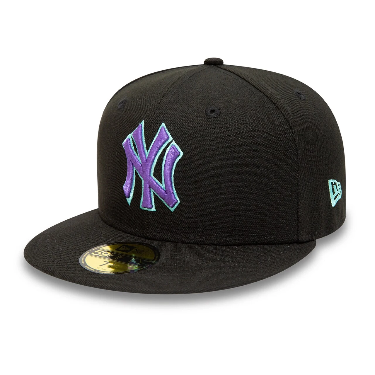 Men's New York Yankees New Era Black 1999 World Series Black Light 59FIFTY Fitted Hat 5 Men's New York Yankees New Era Black 1999 World Series Black Light 59FIFTY Fitted Hat - Image 3