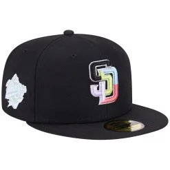 Men's San Diego Padres New Era Black Multi-Color Pack 59FIFTY Fitted Hat