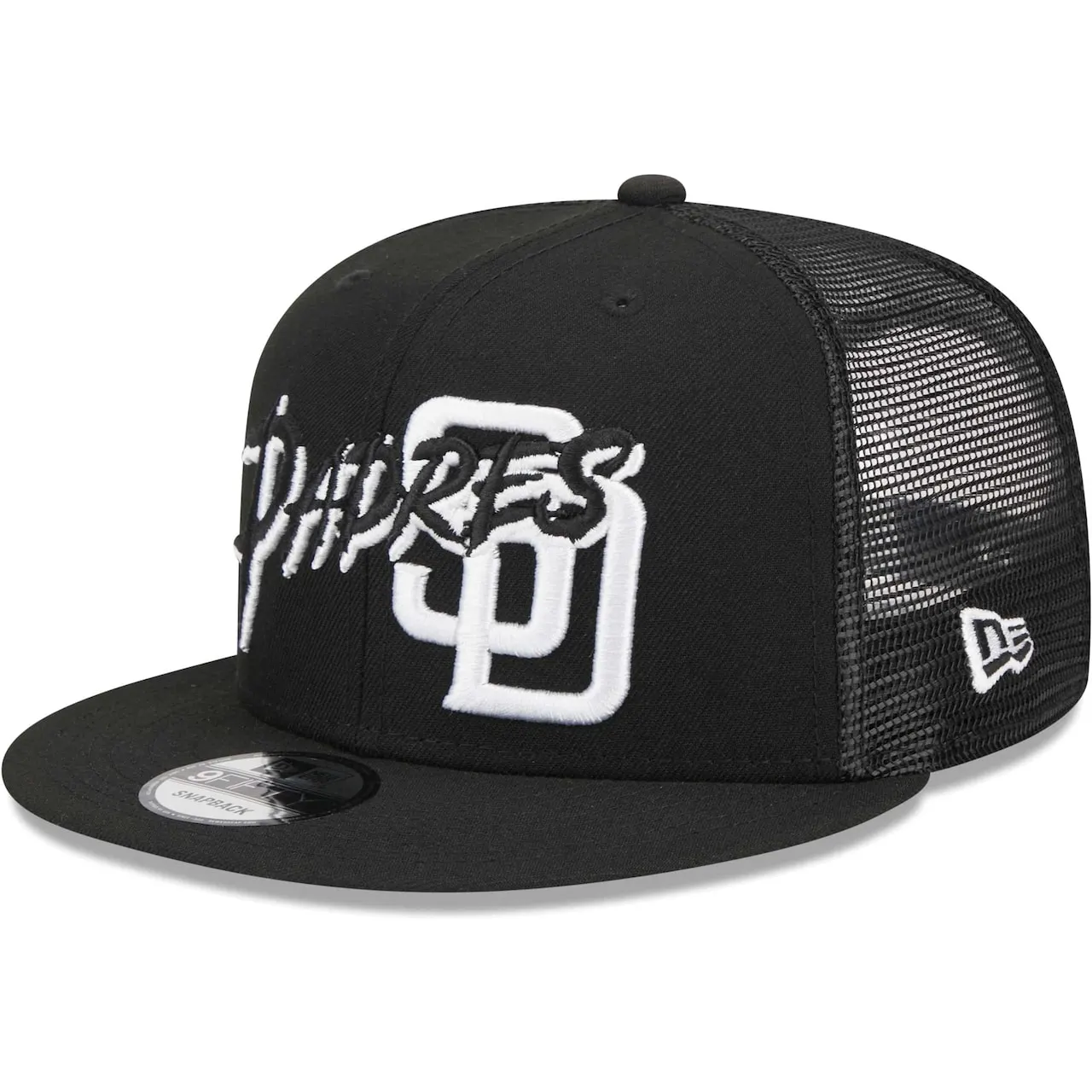 Men's San Diego Padres New Era Black Street Trucker 9FIFTY Snapback Hat 5 Men's San Diego Padres New Era Black Street Trucker 9FIFTY Snapback Hat - Image 3