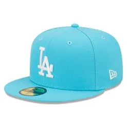 Men's Los Angeles Dodgers New Era Blue Vice Highlighter Logo 59FIFTY Fitted Hat