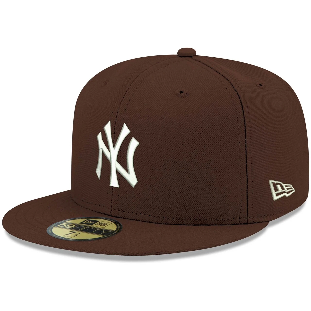 Men's New York Yankees New Era Brown White Logo 59FIFTY Fitted Hat 3 Men's New York Yankees New Era Brown White Logo 59FIFTY Fitted Hat
