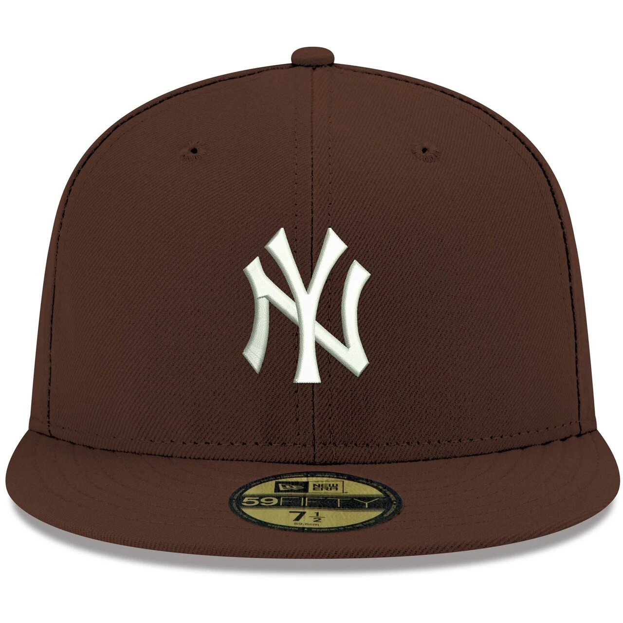 Men's New York Yankees New Era Brown White Logo 59FIFTY Fitted Hat 4 Men's New York Yankees New Era Brown White Logo 59FIFTY Fitted Hat - Image 2