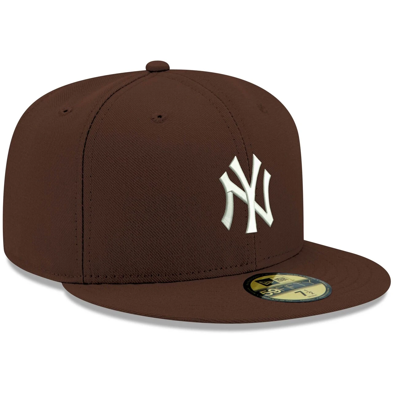 Men's New York Yankees New Era Brown White Logo 59FIFTY Fitted Hat 5 Men's New York Yankees New Era Brown White Logo 59FIFTY Fitted Hat - Image 3