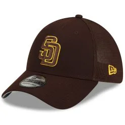 Men's San Diego Padres New Era Brown 2023 Batting Practice 39THIRTY Flex Hat