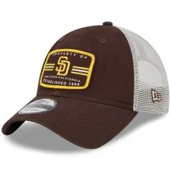 Men's San Diego Padres New Era Brown Property Trucker 9TWENTY Snapback Hat