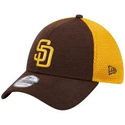 Men's San Diego Padres New Era Brown Shadow Neo 39THIRTY Flex Hat