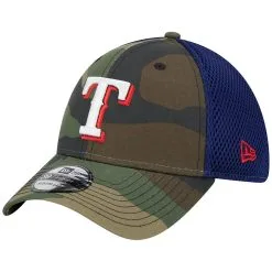 Men's Texas Rangers New Era Camo Team Neo 39THIRTY Flex Hat