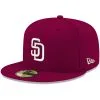 Men's San Diego Padres New Era Cardinal White Logo 59FIFTY Fitted Hat -San Diego Padres Caps Sales mens new era cardinal san diego padres white logo 59fifty fitted hat pi4208000 altimages ff 4208792 b455cd0bb6cbadc796b4alt1 full
