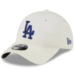 Men's Los Angeles Dodgers New Era Cream Chrome Core Classic 9TWENTY Adjustable Hat